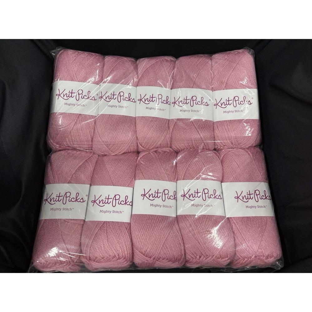 Lot Of 10 Knit Picks Mighty Stitch Yarn Wool/Acrylic, 208 Yards, Cotton Candy